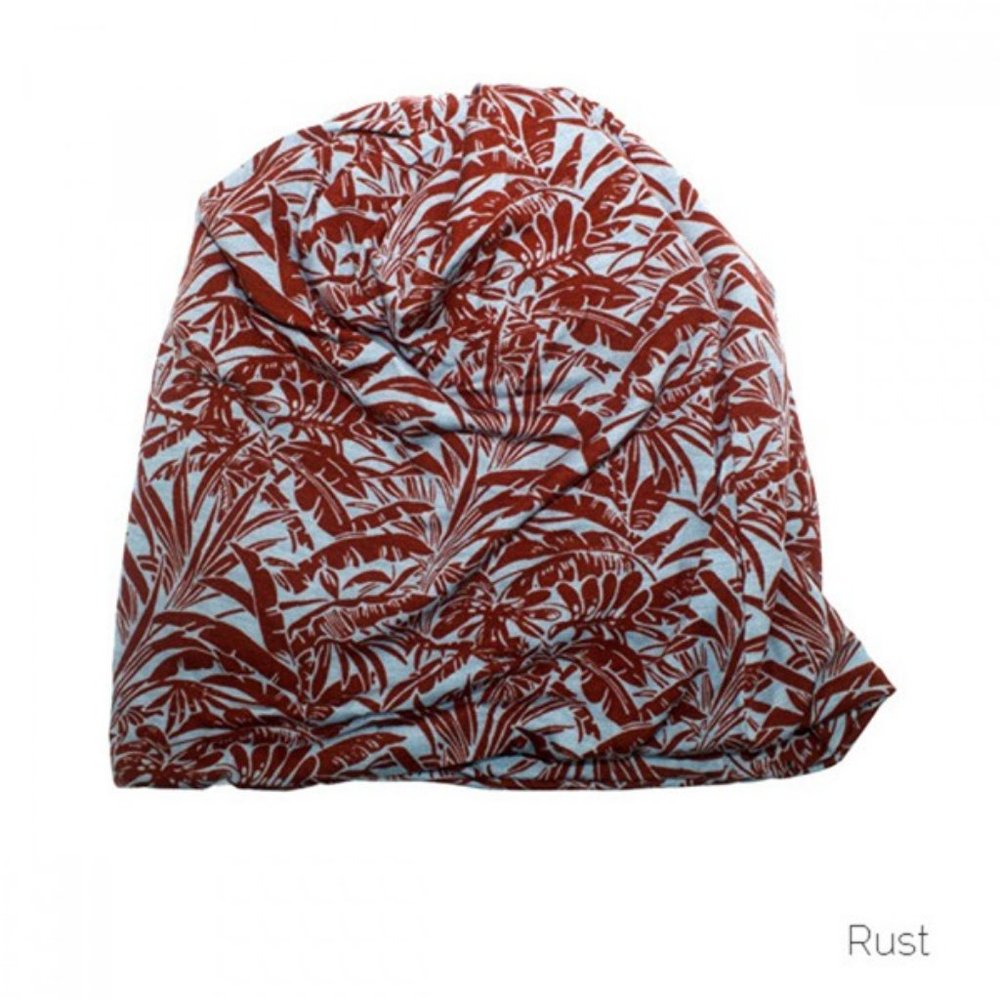 Rust Floral Gaiter Face Mask - Beanie - Headband